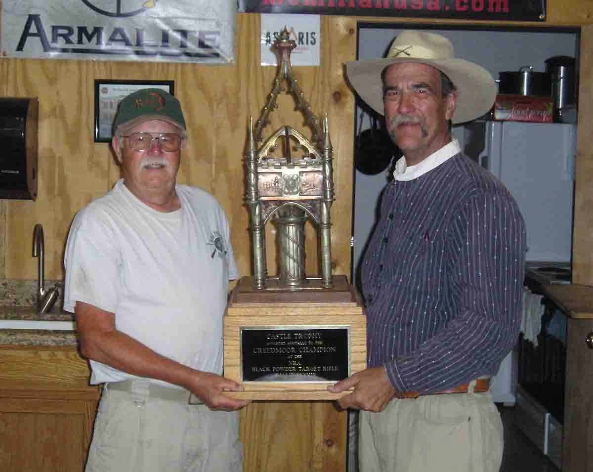 Dave Gullo, 2017 Creedmoor National Champion and top spotter John Venhous.